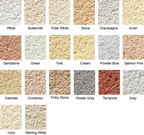 Weber Monocouche Colour Chart