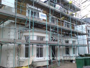 London Exterior Wall Coatings and Rendering job - before photo