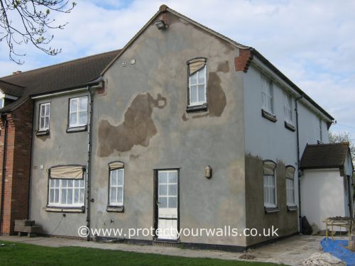 A house stripped down prior to rendering.