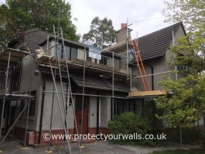 What are exterior wall coatings - during photo 1