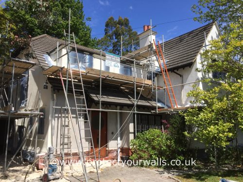 Example of exterior wall coating process - stage 3.