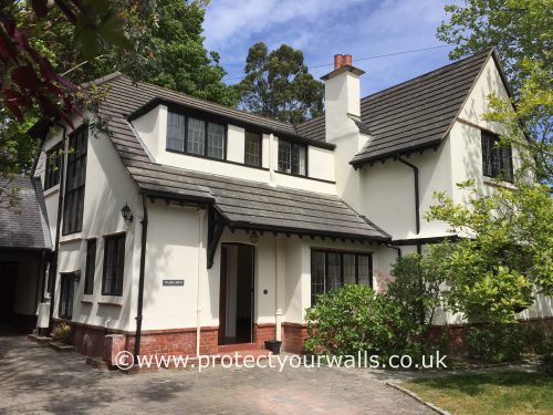 Example of exterior wall coating process - stage 4.